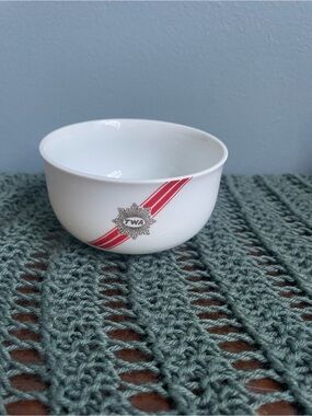 Vintage TWA White Dessert Bowl